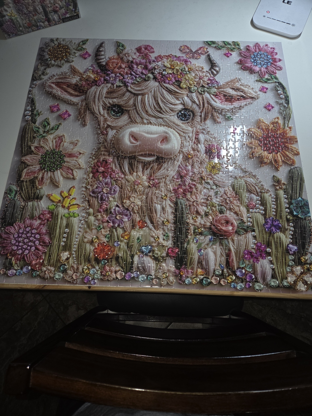 Highland Cow Floral Puzzle